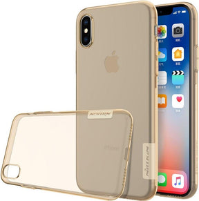 Силиконов Калъф за iPhone XS/X, Nillkin Nature Case, Златист