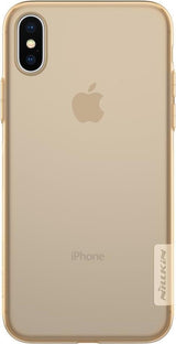 Силиконов Калъф за iPhone XS/X, Nillkin Nature Case, Златист (3)