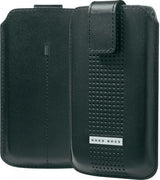 Калъф Джоб от Естествена Кожа за iPhone SE/5s/5, Hugo boss Leather Tape Case, Черен
