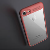 Тънък Хибриден Калъф за iPhone SE 2022/2020 8/7, Ipaky Hybrid TPU Case, Сребро/Розов (2)