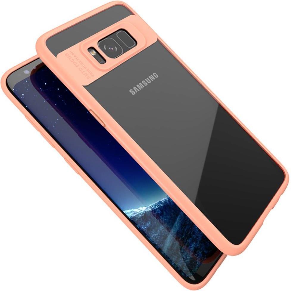 Тънък Хибриден Калъф за Samsung S8, Ipaky Hybrid TPU Case, Сребро/Розов