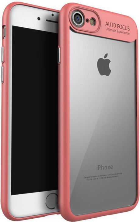 Тънък Хибриден Калъф за iPhone SE 2022/2020 8/7, Ipaky Hybrid TPU Case, Сребро/Розов