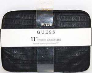 Кожена Чанта за Лаптоп и Таблет за PU Croco 11", Guess Protective NoteBook Sleeve Case, Черен (4)