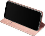 Кожен Калъф за Samsung S9 Plus, Dux Ducis Skin Pro Book Case, Розов (4)