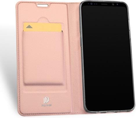 Кожен Калъф за Samsung S9 Plus, Dux Ducis Skin Pro Book Case, Розов (3)