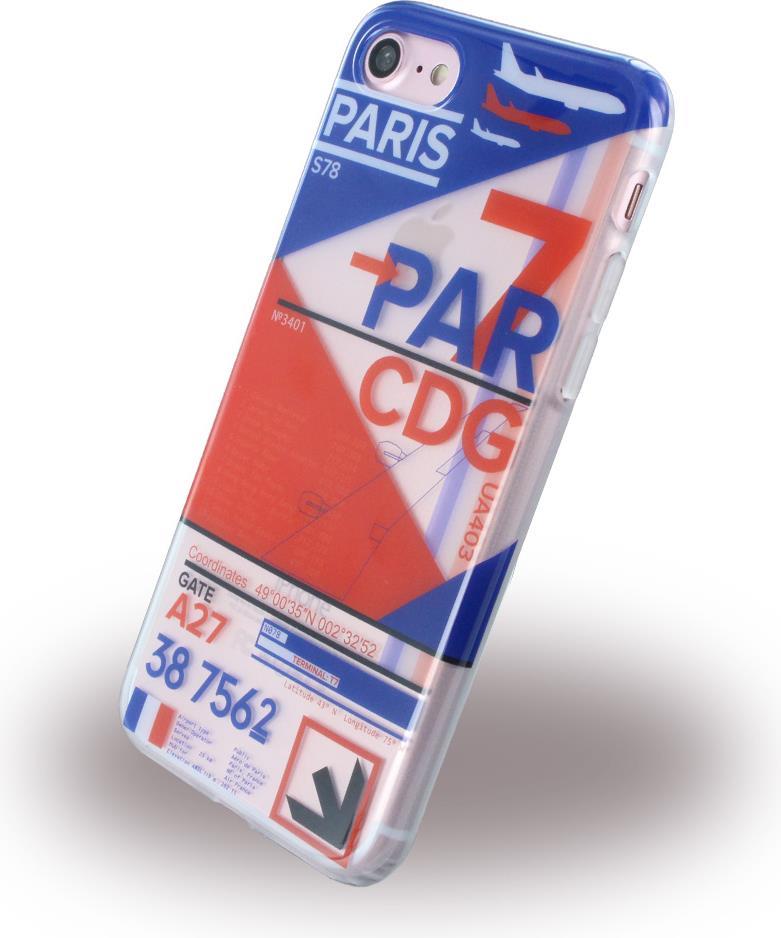Луксозен Калъф за iPhone SE 2022/2020 8/7, Benjamins Paris CDG Soft Case, Цветен (2)
