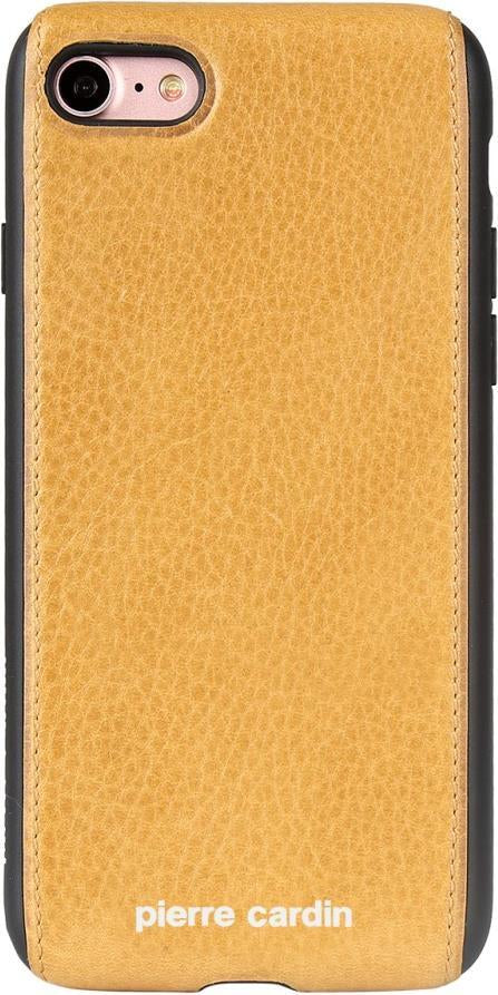 Калъф от Естествена Кожа за iPhone SE 2022/2020 8/7, Pierre Cardin Pcs-S02 Case, Жълт (2)