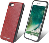 Калъф от Естествена Кожа за iPhone SE 2022/2020 8/7, Pierre Cardin Pcs-S02 Case, Червен