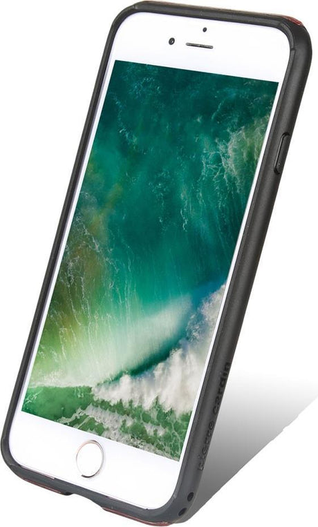 Калъф от Естествена Кожа за iPhone SE 2022/2020 8/7, Pierre Cardin Pcs-S02 Case, Червен (5)
