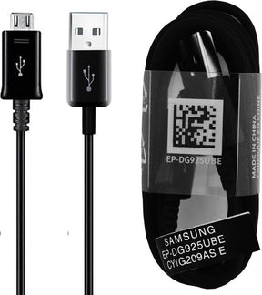 Оригинален micro-USB Кабел за Samsung с Бързо Зареждане 1.2m EP-DG925UBE, Черен (Bulk)