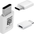 Оригинален Преход/Адаптер за Samsung micro-USB to USB-C EE-GN930BW, Бял (Bulk)