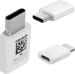 Оригинален Преход/Адаптер за Samsung micro-USB to USB-C EE-GN930BW, Бял (Bulk)