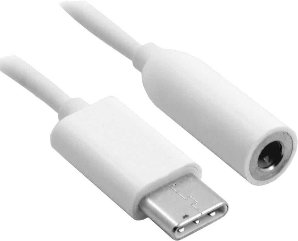 Оригинален Аудио Преход/Адаптер за Huawei USB-C to Aux 3.5mm CM20, Бял (Bulk) (3)