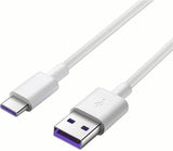 Оригинален USB-C Кабел за Huawei с Бързо Зареждане AP71 5A 1m, Бял (4)