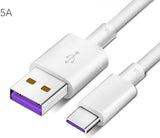 Оригинален USB-C Кабел за Huawei с Бързо Зареждане AP71 5A 1m, Бял (3)