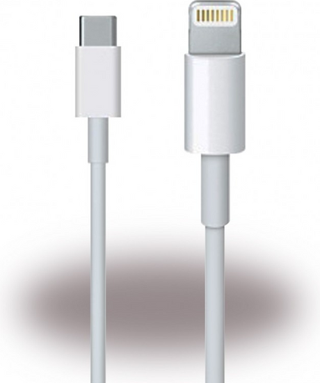 Оригинален USB-C към Lightning Кабел за iPhone, Apple Mk0x2zm/a 1m, Бял (Bulk)