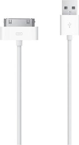 Оригинален USB Кабел за iPhone 4 и iPad 3, Apple 30-Pin Dock Ma591zm/c 1m, Бял (2)