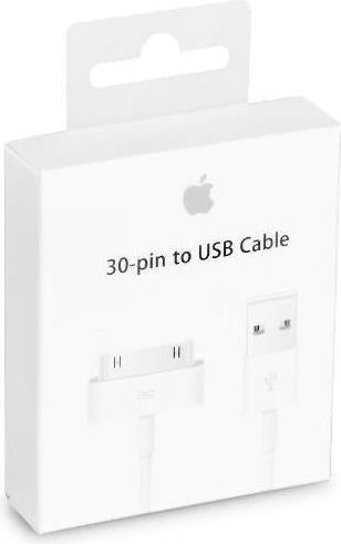 Оригинален USB Кабел за iPhone 4 и iPad 3, Apple 30-Pin Dock Ma591zm/c 1m, Бял