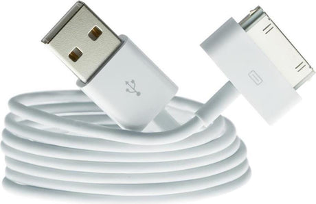 Оригинален USB Кабел за iPhone 4 и iPad 3, Apple 30-Pin Dock Ma591zm/c 1m, Бял (3)