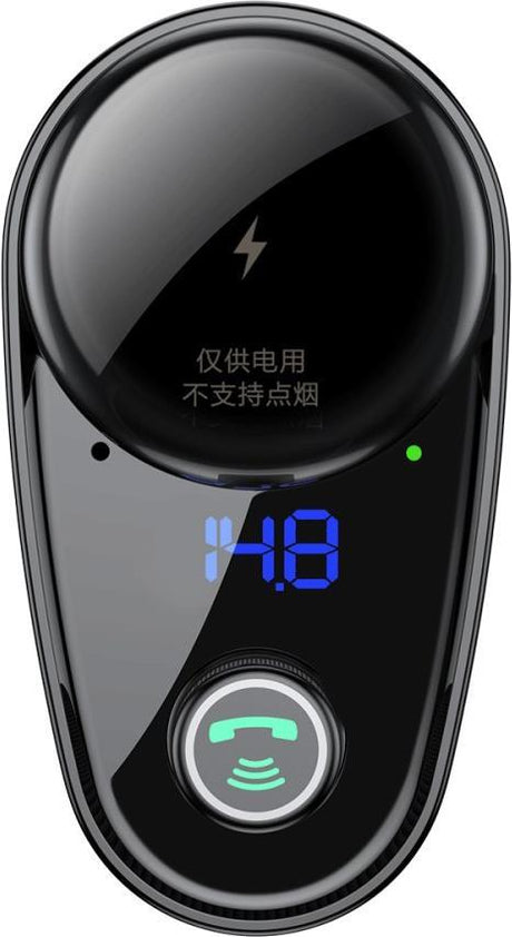Безжичен Трансмитер за Кола, Baseus FM Transmiter/ Bluetooth/ Charge 3.4a, Black (3)