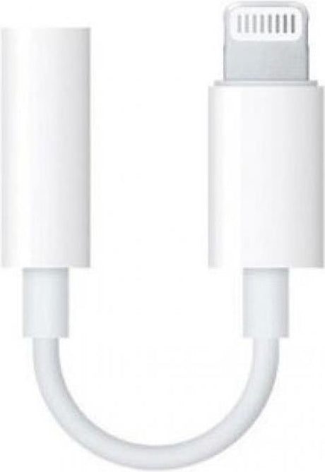 Оригинален Аудио Преход/Адаптер за iPhone и iPad, Apple Lightning to Aux 3.5mm Mmx62zm/a, Бял (Bulk)