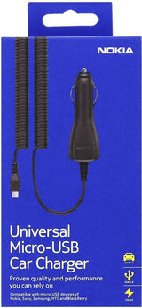Оригинално Зарядно за Nokia за Кола 12v 0.75a micro USB DC-15, Черен