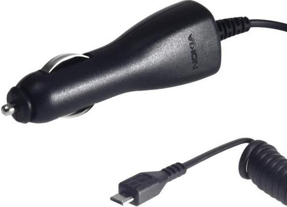 Оригинално Зарядно за Nokia за Кола 12v 0.75a micro USB DC-15, Черен (2)
