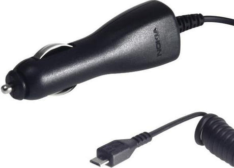 Оригинално Зарядно за Nokia за Кола 12v 0.75a micro USB DC-15, Черен (2)