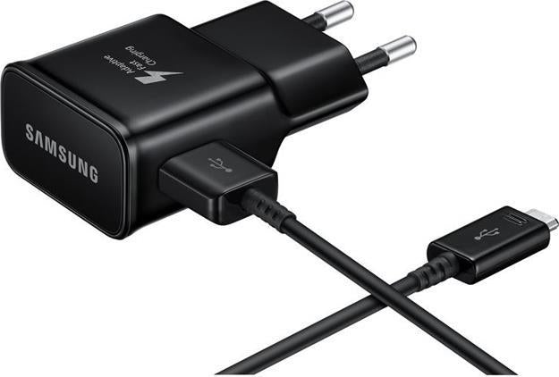 Оригинално Бързо Зарядно за Samsung S10, S9, S8 220v Fast Charger & USB-C Ep-Ta20ebe, Черен (2)