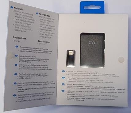 Сертифицирано Зарядно за iPhone и iPad, iGo 220v 2.4a Cable Lightning MFI, Черен (4)
