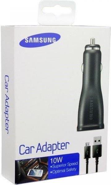 Оригинално Зарядно за Кола за Samsung S5, S4, S3 12v Charger 2a & micro USB ECA-U21CBE, Черен