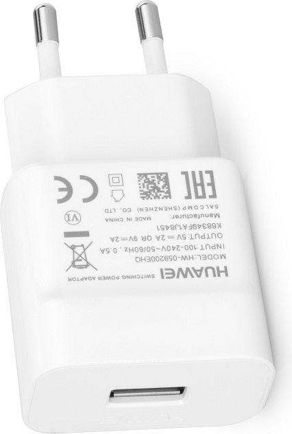 Оригинално Бързо Зарядно за Huawei P30/ 20/ 10 Lite, Mate 20 Lite 220v Fast Charger AP32 18W, Бял (Bulk) (2)