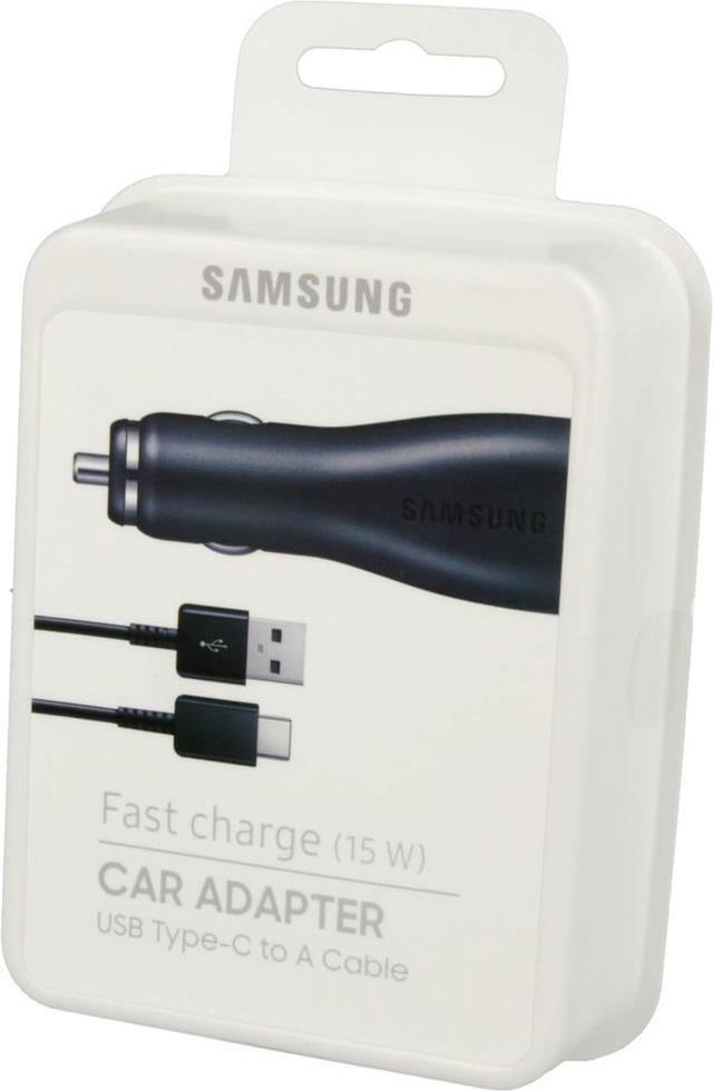 Оригинално Бързо Зарядно за Кола за Samsung S10, S9, S8 12v Fast Charger & USB-C EP-LN915CBE, Черен