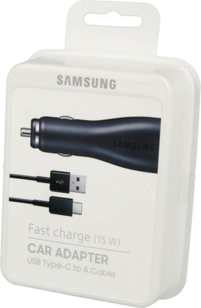 Оригинално Бързо Зарядно за Кола за Samsung S10, S9, S8 12v Fast Charger & USB-C EP-LN915CBE, Черен