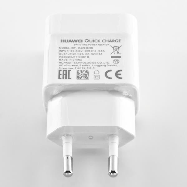 Оригинално Бързо Зарядно за Huawei P30/ 20/ 10 Lite, Mate 20 Lite 220v Fast Charger AP32 18W, Бял (Bulk)