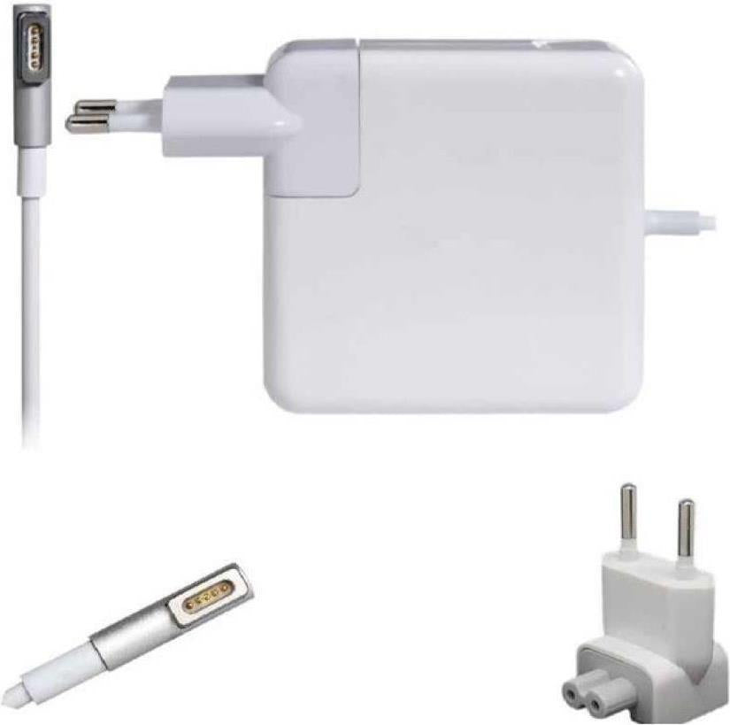 Оригинално Зарядно за MacBook, Apple 220v Magsafe 1 Charger A1344 60w, Бял (Bulk) (2)