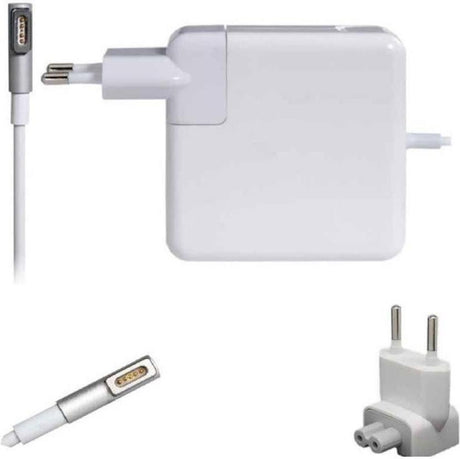 Оригинално Зарядно за MacBook, Apple 220v Magsafe 1 Charger A1343 85w, Бял (Bulk) (2)
