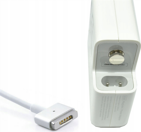 Оригинално Зарядно за MacBook, Apple 220v Magsafe 2 Charger A1424 85w, Бял (Bulk) (2)