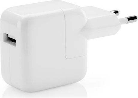 Оригинално Зарядно за iPad, Apple 220v Charger 2.4a Md836/A1401 12w, Бял (Bulk)