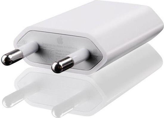 Оригинално Зарядно за iPhone XS/ SE/ 8/ 7, Apple 220V Charger 1A MD813, Бял (Bulk)