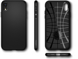 Противоударен Силиконов Калъф за iPhone XR, Spigen Liquid Air Case, Черен (3)