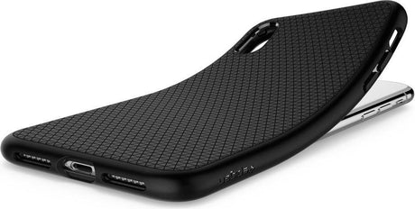 Противоударен Силиконов Калъф за iPhone XS/X, Spigen Liquid Air Case, Черен (5)