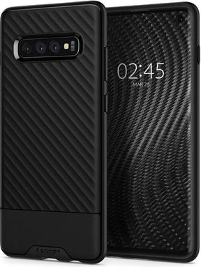 Противоударен Силиконов Калъф за Samsung S10, Spigen Core Armor Case, Черен