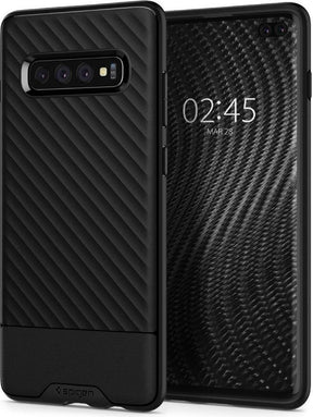 Противоударен Силиконов Калъф за Samsung S10 Plus, Spigen Core Armor Case, Черен