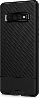 Противоударен Силиконов Калъф за Samsung S10 Plus, Spigen Core Armor Case, Черен (3)