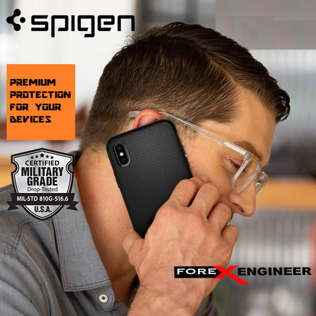 Противоударен Силиконов Калъф за iPhone XR, Spigen Liquid Air Case, Черен (2)