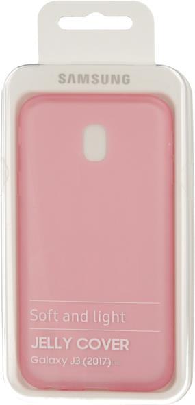 Оригинален Силиконов Калъф за Samsung J3 2017 Jelly Cover Case Ef-Aj330tpegww, Розов (3)