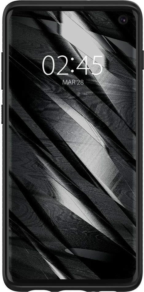 Противоударен Силиконов Калъф за Samsung S10, Spigen Liquid Air Case, Черен (4)