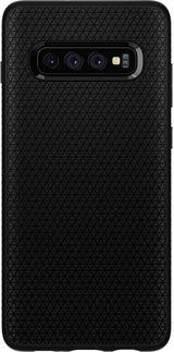 Противоударен Силиконов Калъф за Samsung S10, Spigen Liquid Air Case, Черен (2)