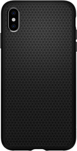 Противоударен Силиконов Калъф за iPhone XS Max, Spigen Liquid Air Case, Черен (2)